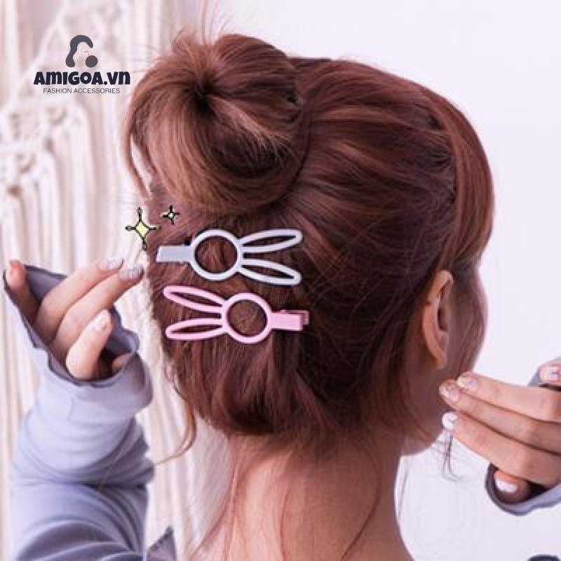 Kẹp Tóc Màu Nhám Dễ Thương Xinh Xắn