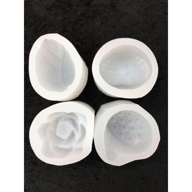 set khuôn sen làm bánh trôi nước 4 món khuôn trong