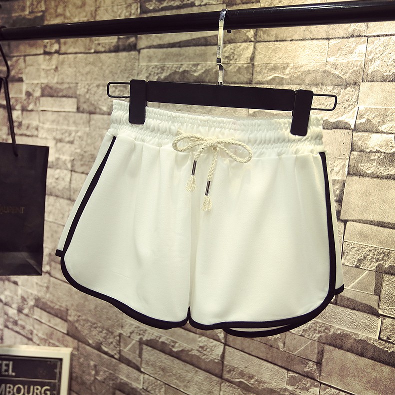 [Baywellfashion]Womens Striped High Drawstring Waist Beach Shorts Sports Running Yoga Shorts Pants | BigBuy360 - bigbuy360.vn