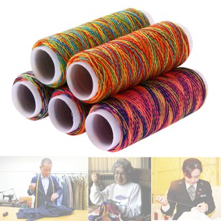 5pcs Rainbow Color Sewing Thread Hand Quilting Embroidery Sewing Thread