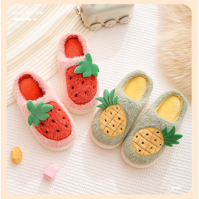 (TH26) Dép Bông Trẻ Em Họa Tiết Đáng Yêu, Dép Bông Bé Gái