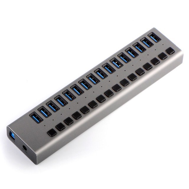 Bộ Chia USB 3.0 16 Cổng ACASIS - Nguồn 12V 7.5A - HUB USB 16 Port