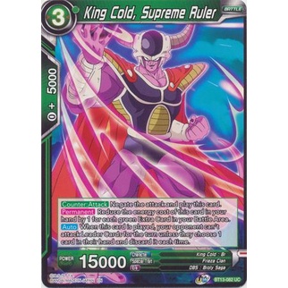 Thẻ bài Dragonball - TCG - King Cold, Supreme Ruler / BT13-082'