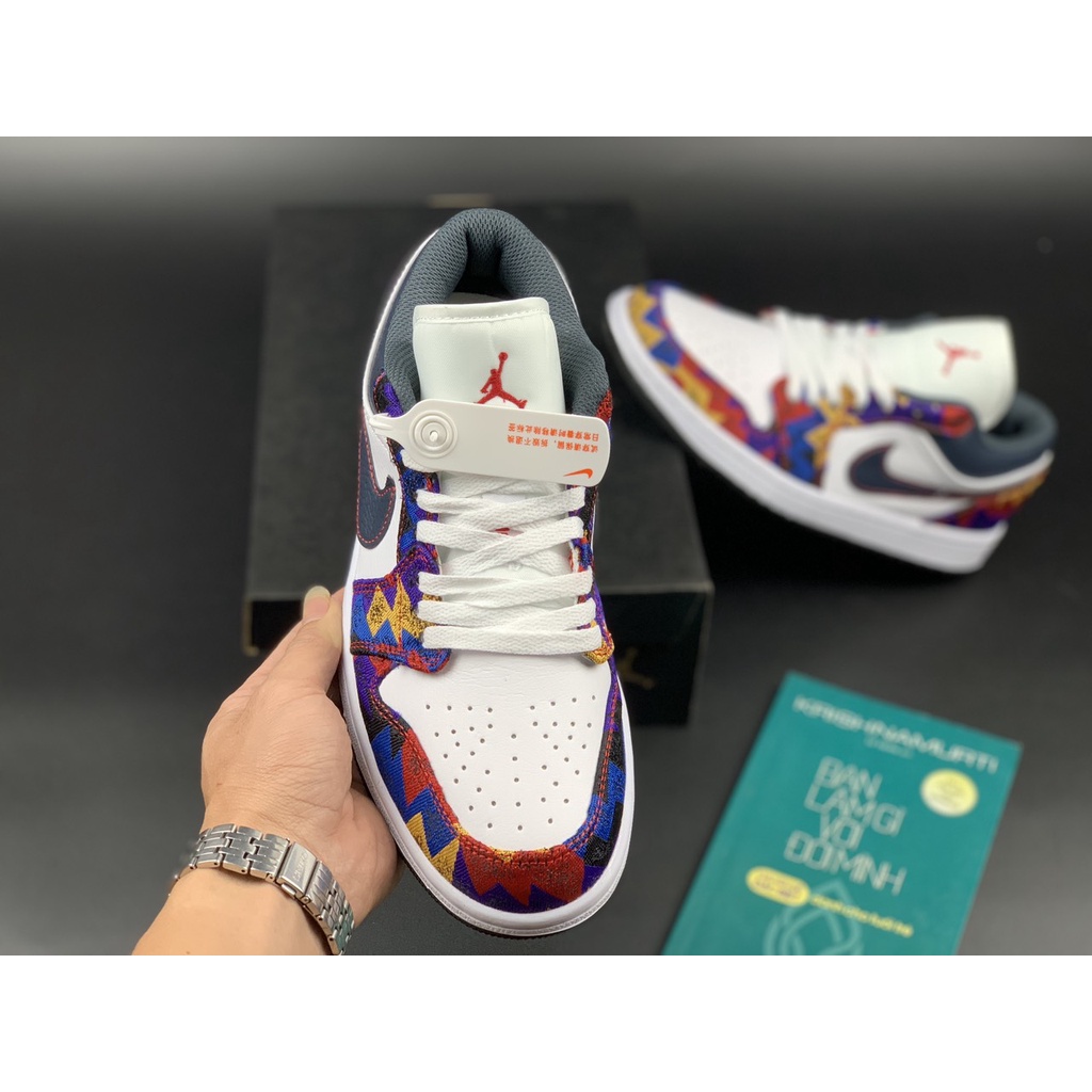 Giày thể thao nam nữ Jordan thổ cẩm  - J402