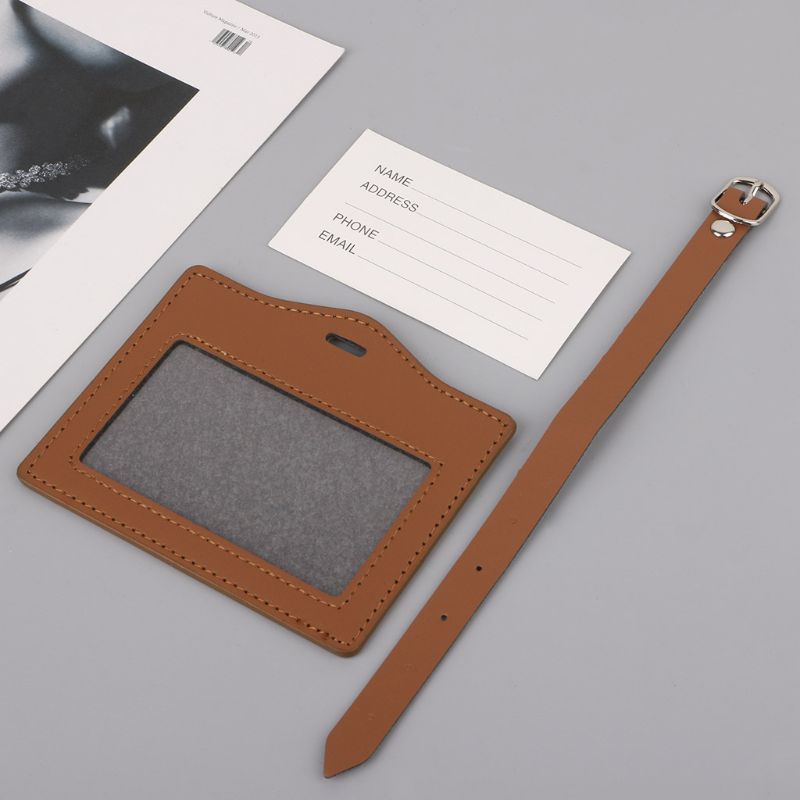 QQ Nhãn Đánh Dấu Hành Lý Bằng Da PU Tiện Dụng