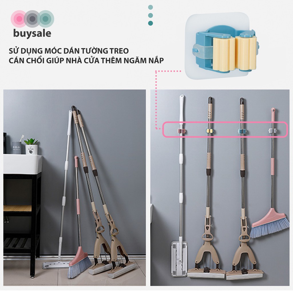 Móc dán tường treo cây lau nhà, cán chổi, cán dù - buysale - BSPK139