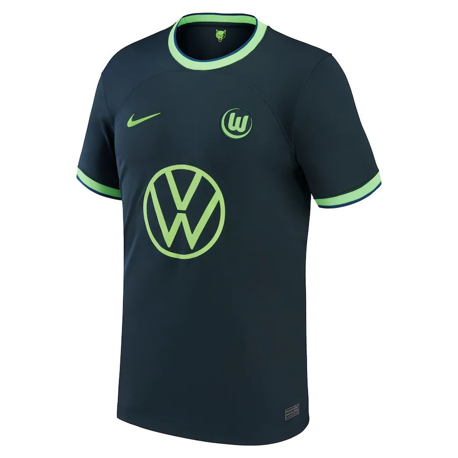 Áo Thun Bóng Đá Đội Tuyển Wolfsburg Away Size s-2xl