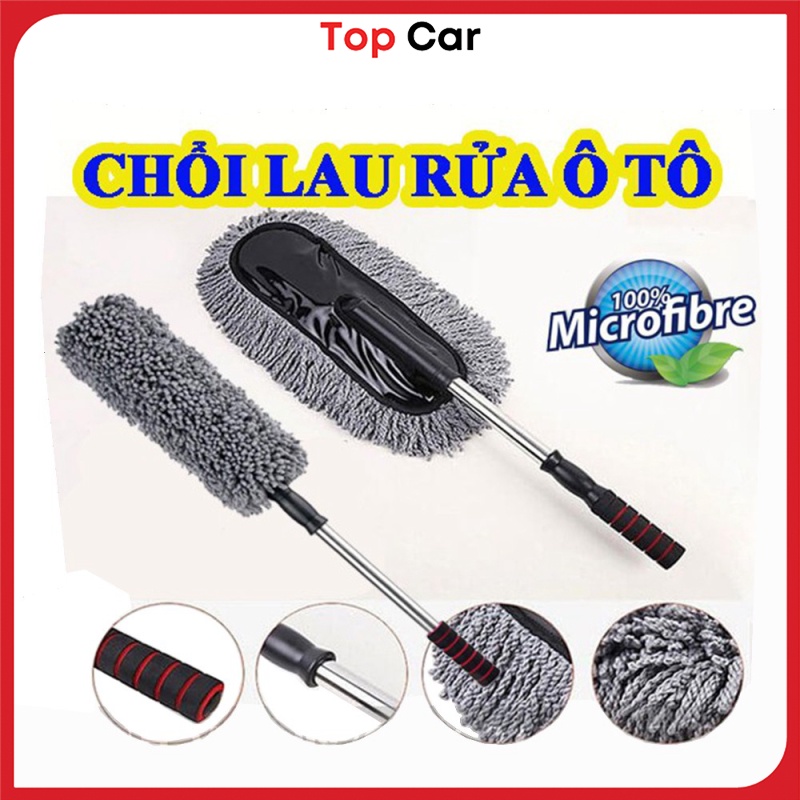 Chổi Rửa Xe - Chổi Rửa Xe Ô Tô - Cọ Rửa Xe Mềm Mại, Chỉnh Được Độ Dài