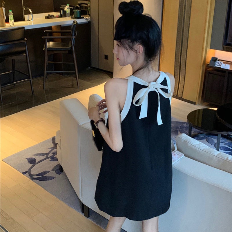 Đầm Ngắn Không Tay Dáng Rộng Thời Trang Mùa Hè 2022 Dành Cho Nữ