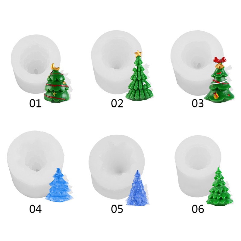 Khuôn silicone tạo hình làm xà phòng hình cây thông giáng sinh 3D DIY