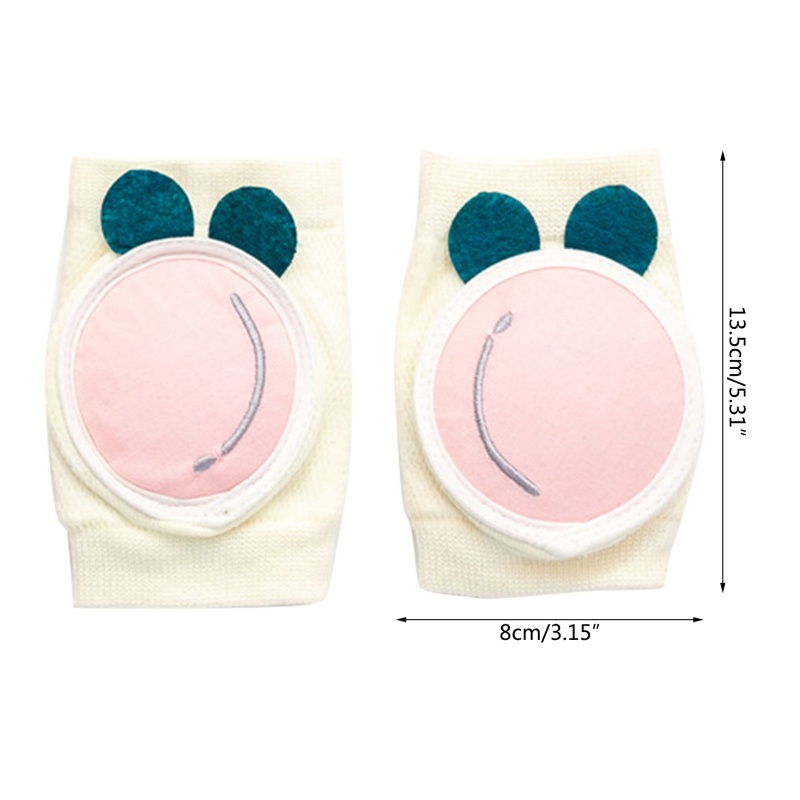 1 Cặp Đệm Đầu Gối Làm Ấm Chân Co Giãn Có Thể Điều Chỉnh Hỗ Trợ Bé Tập Bò