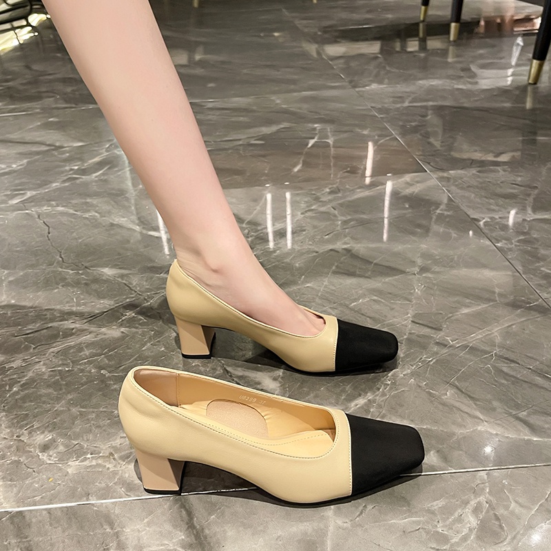 Giày Cao Gót Nữ Mũi Nhọn Màu Khối Thời Trang