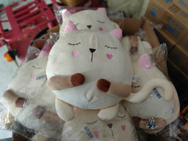 #Gối _ôm_ mèo_ tròn , ếch_ xanh_ Bobby#