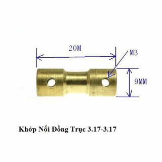 Khớp Nối Đồng Lỗ Trục 3.17mm - 3.17mm
