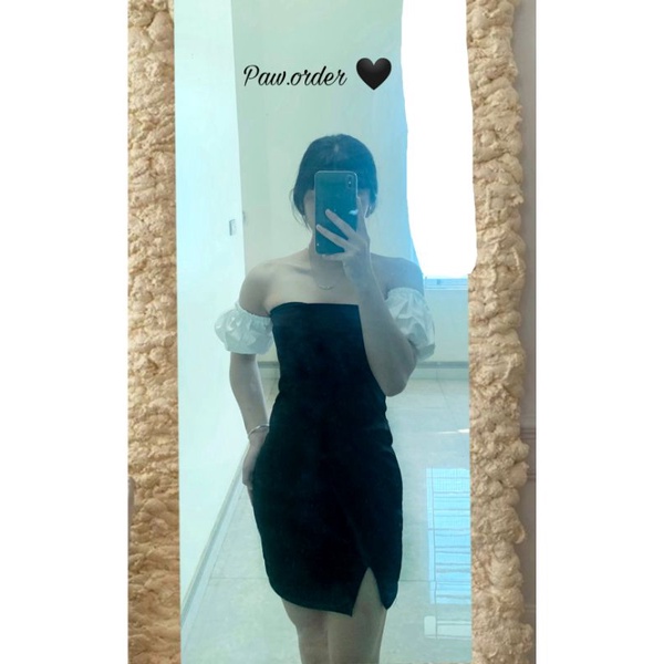 Váy trễ vai xẻ đùi sexy quyến rũ đi chơi dự tiệc phong cách mới hot hit