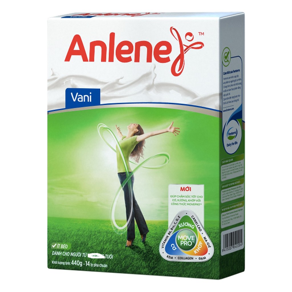 Sữa bột Anlene vani 440g