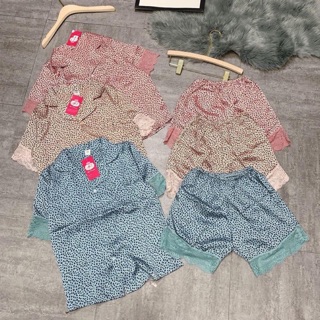 Bộ ngủ lụa cộc phối ren