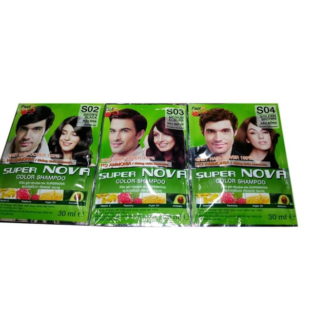 12 Gói Dầu Gội Phủ Bạc SUPERNOVA Thái Lan