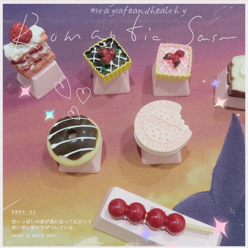 Keycap đồ ăn, bánh ngọt dành cho phím cơ 🍩 🍡