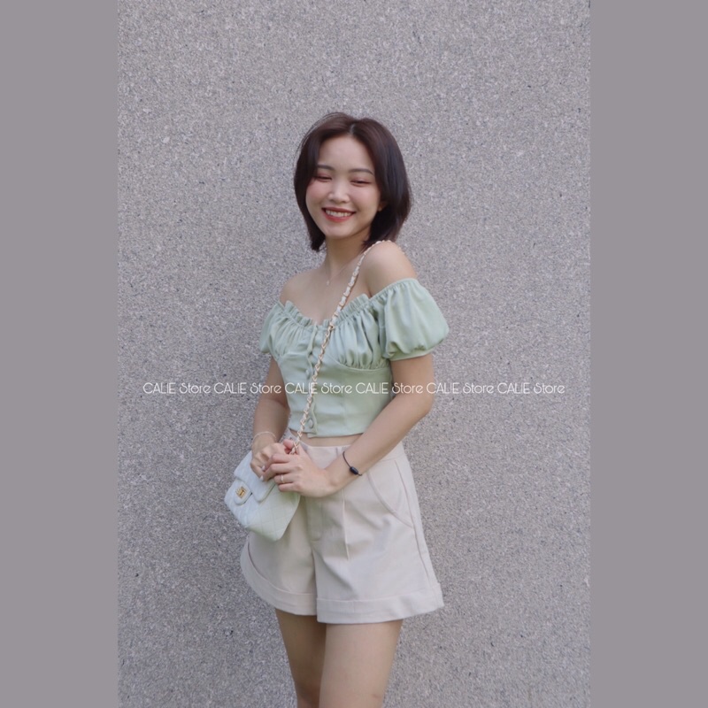 Áo Crotop tay ngắn / Bẹt vai