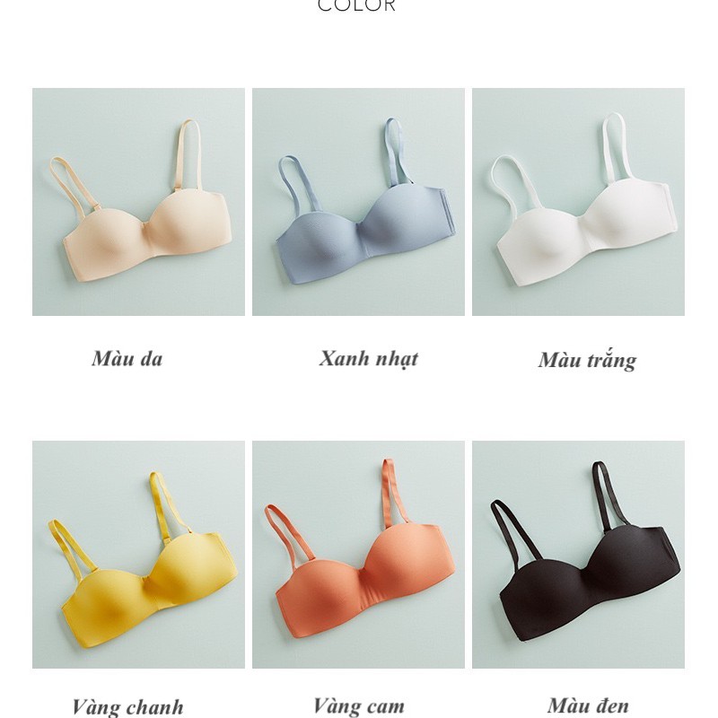 Áo lót su trơn không gọng đệm mỏng  - Áo quây chống tụt có dây tháo rời shop BUKI