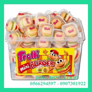 Combo 3 viên kẹo dẻo trolli hình hamburger hàng đức, trolli mini burger chuẩn xịn - ding ding food