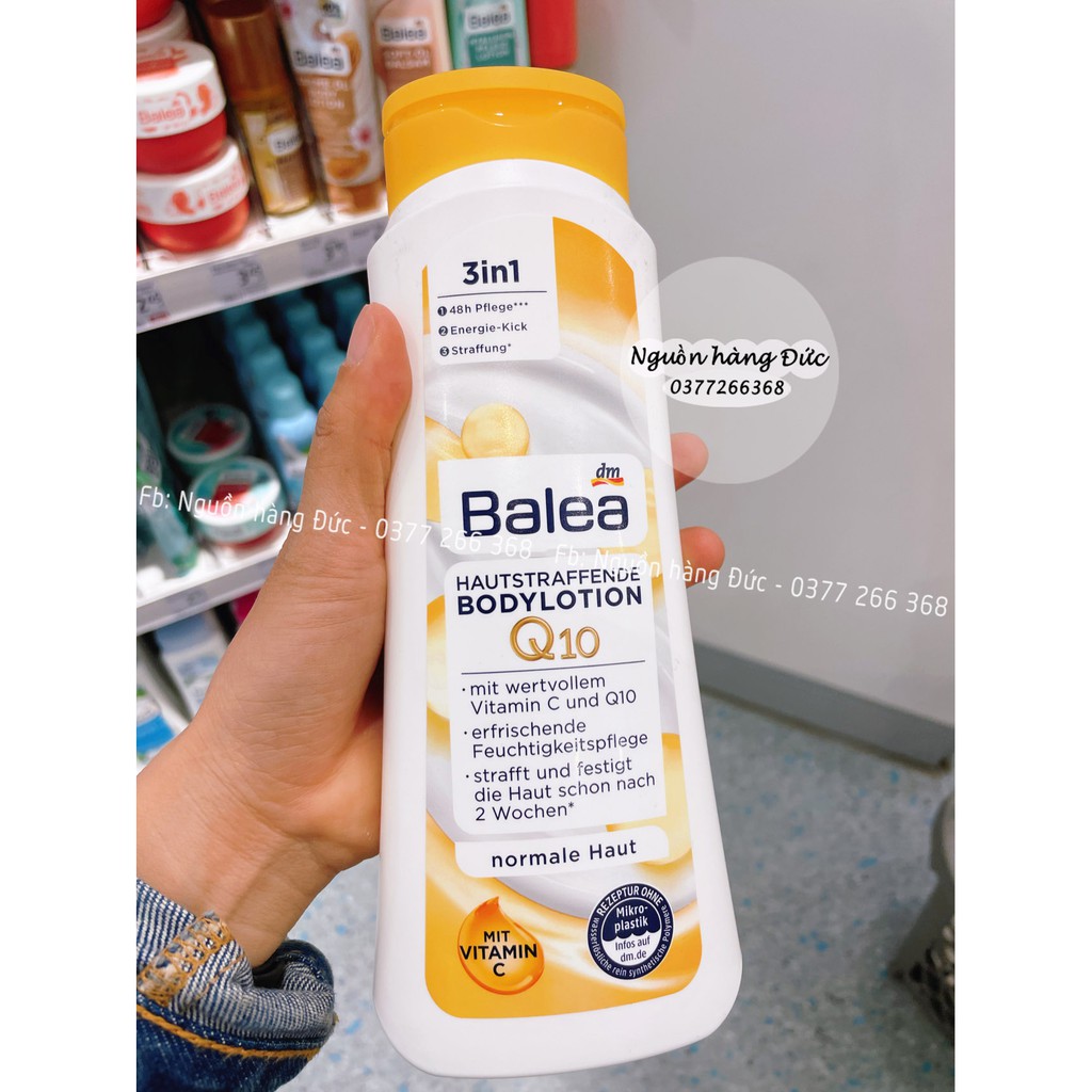 Dưỡng thể Balea Q10 chống lão hóa, giúp da mịn màng đàn hồi và sáng da Lotion