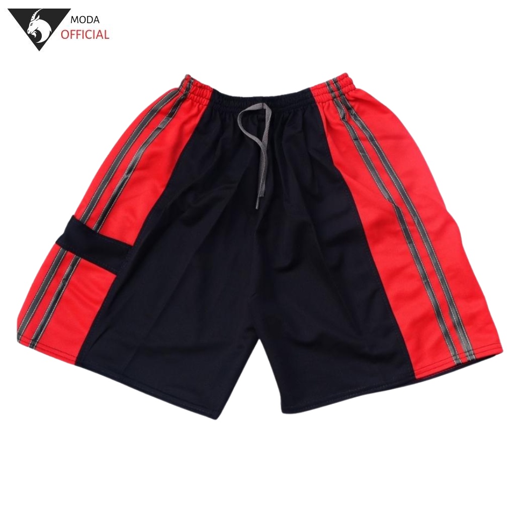 Combo 3 Quần Short Đùi Nam  MODA  Sọc 115 - Quần short Nam Vãi Thun Thấm Hút Tốt ONE SIZE TỪ 49-74KG
