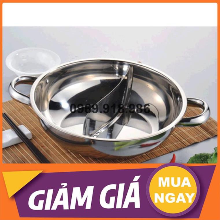 🍺 Nồi Lẩu 2 Ngăn Dùng Cho Bếp Từ Inox 304 30Cm Đẹp Cao Cấp Giá Gốc Sỉ Rẻ 🍒 Tổng Kho Gia Dụng An Giang 🍒