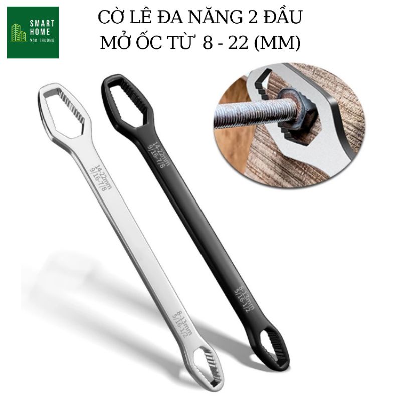 Cờ lê đa năng 2 đầu thay cho mỏ lết mở bu lông ốc 8 - 22 (mm)