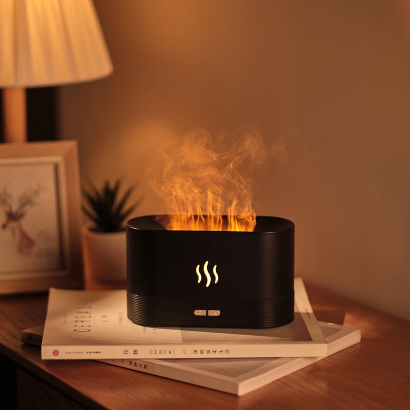 Máy xịt phun sương FNELSE tạo ẩm không khí cổng USB thiết kế kiểu dáng ngọn lửa 180ml