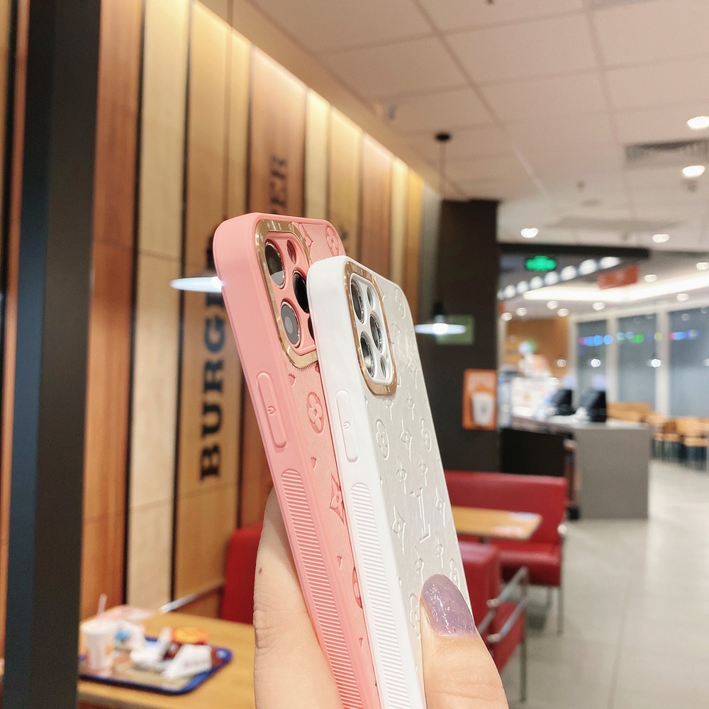 Ốp điện thoại da thời trang bảo vệ cho Iphone 12 11 Pro Max Xs Max Xr X 8 7 Plus