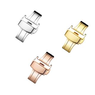 Khóa bấm dây da đồng hồ Vetoo - màu bạc