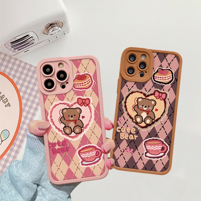 Ốp lưng iphone cạnh vuông lỗ camera cute bear 6s/6splus/7/7plus/8/8plus/x/xs/11/12/13/pro/max/plus/promax-SALE HOT T4-4