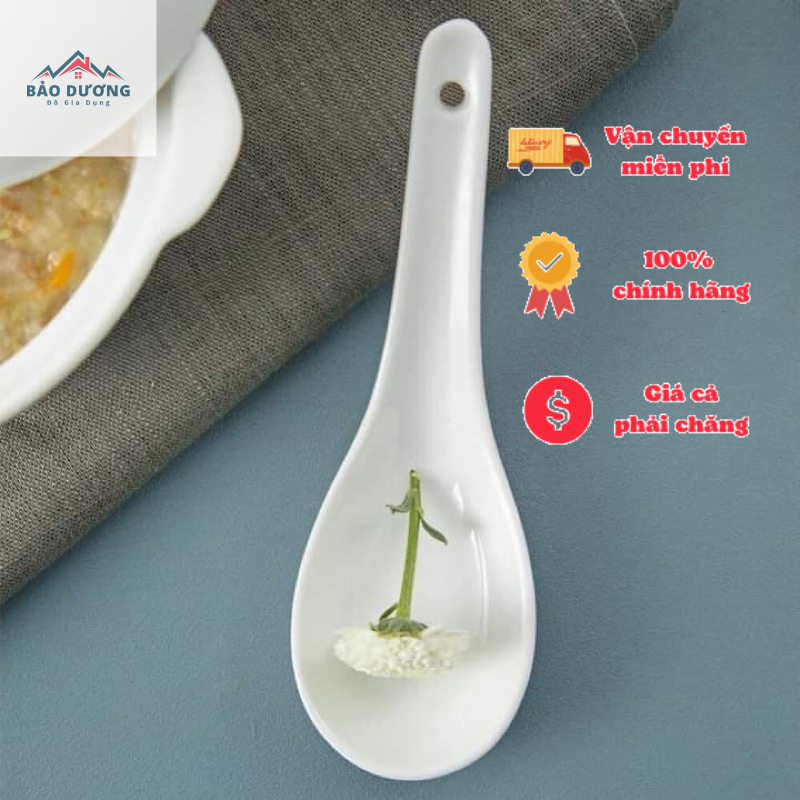 Hộp thìa sứ trắng, thìa gốm trắng cao cấp từ Unilever
