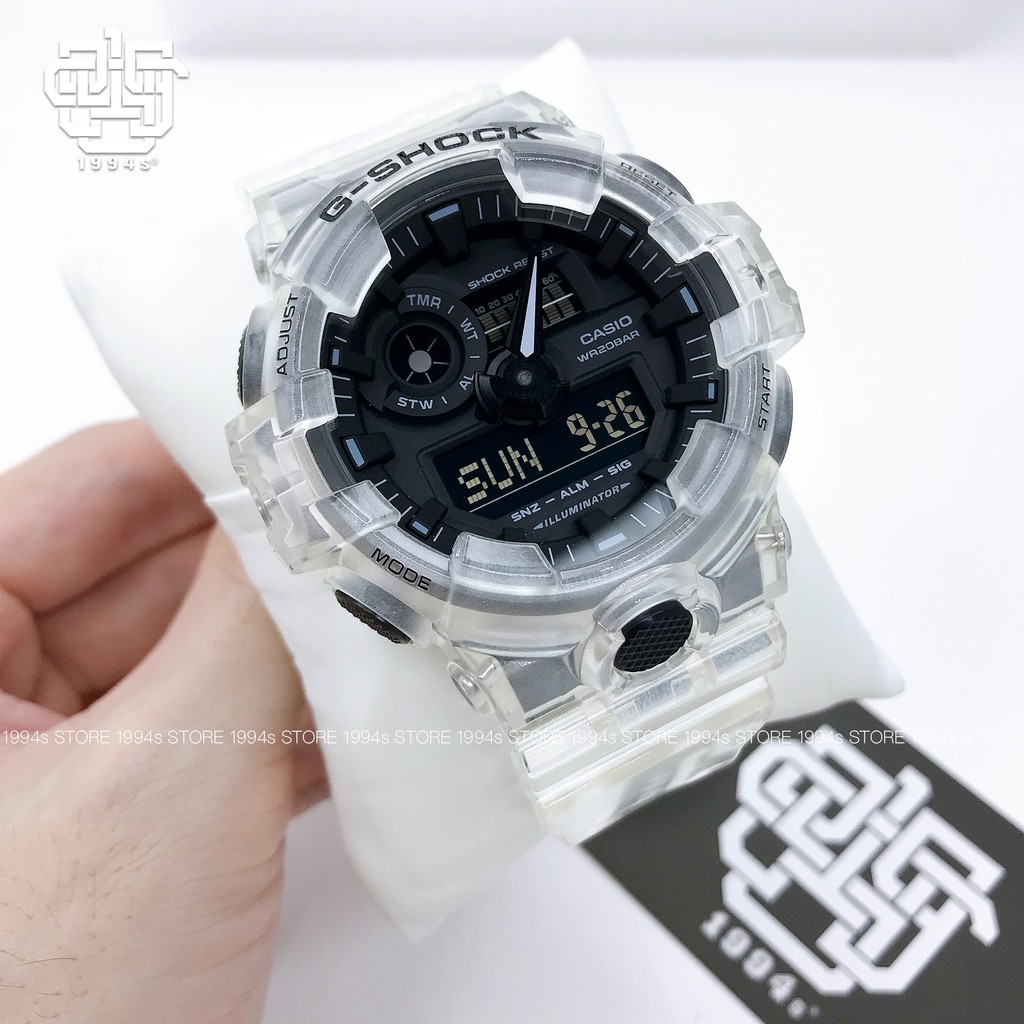 Đồng hồ nam Casio G-Shock GA-700 / GA-700SKE-7A chống va đập, chống nước 200m, size 53mm, hàng chính hãng
