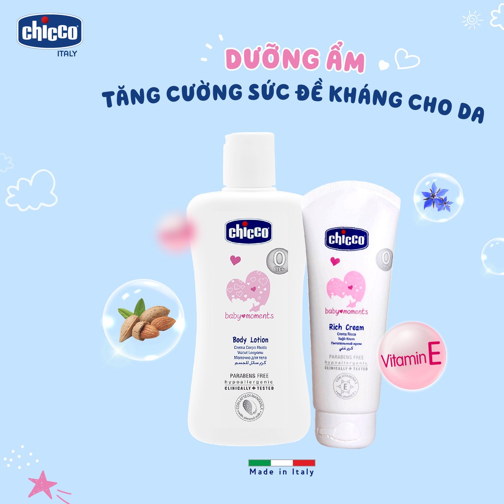 Gói Sữa tắm,Sữa dưỡng, kem hăm du lịch 7ml Chicco
