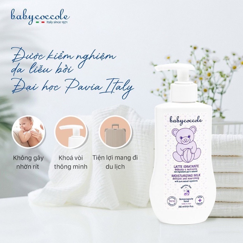 Sữa dưỡng thể cho bé Babycoccole 0M+ 250ml