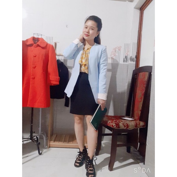 khoác vets blazer dáng dài