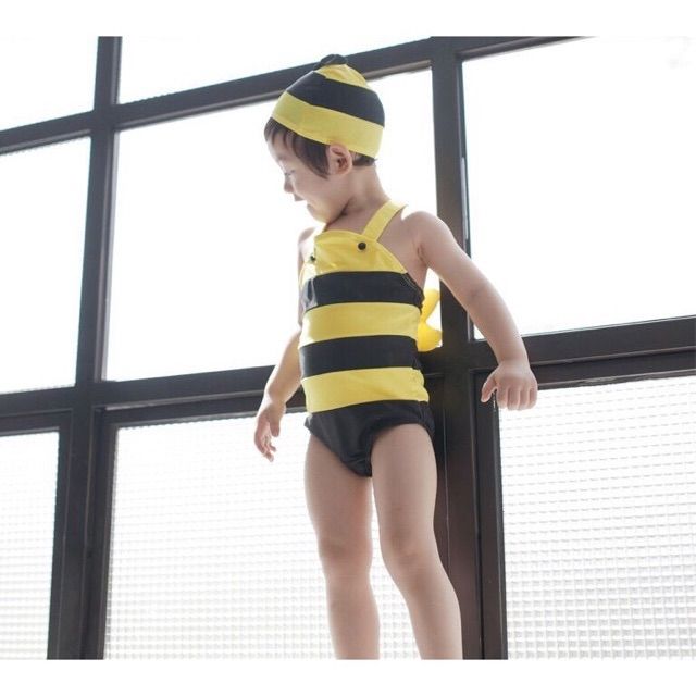 Bộ bơi ong vàng kèm mũ cực xinh cho bé