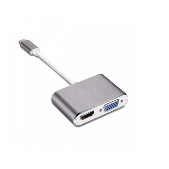 [Mã 2404EL10K giảm 10K đơn 20K] Bộ Dây cáp Chuyển đổi USB Type C sang HDMI và VGA