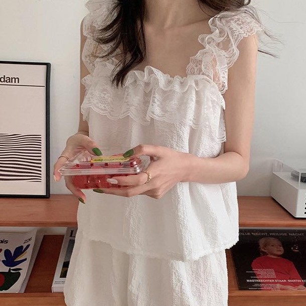 [Sẵn/ Sale Khủng] Đồ ngủ Jennie Lace Set ren đen/trắng siêu xinh | BigBuy360 - bigbuy360.vn