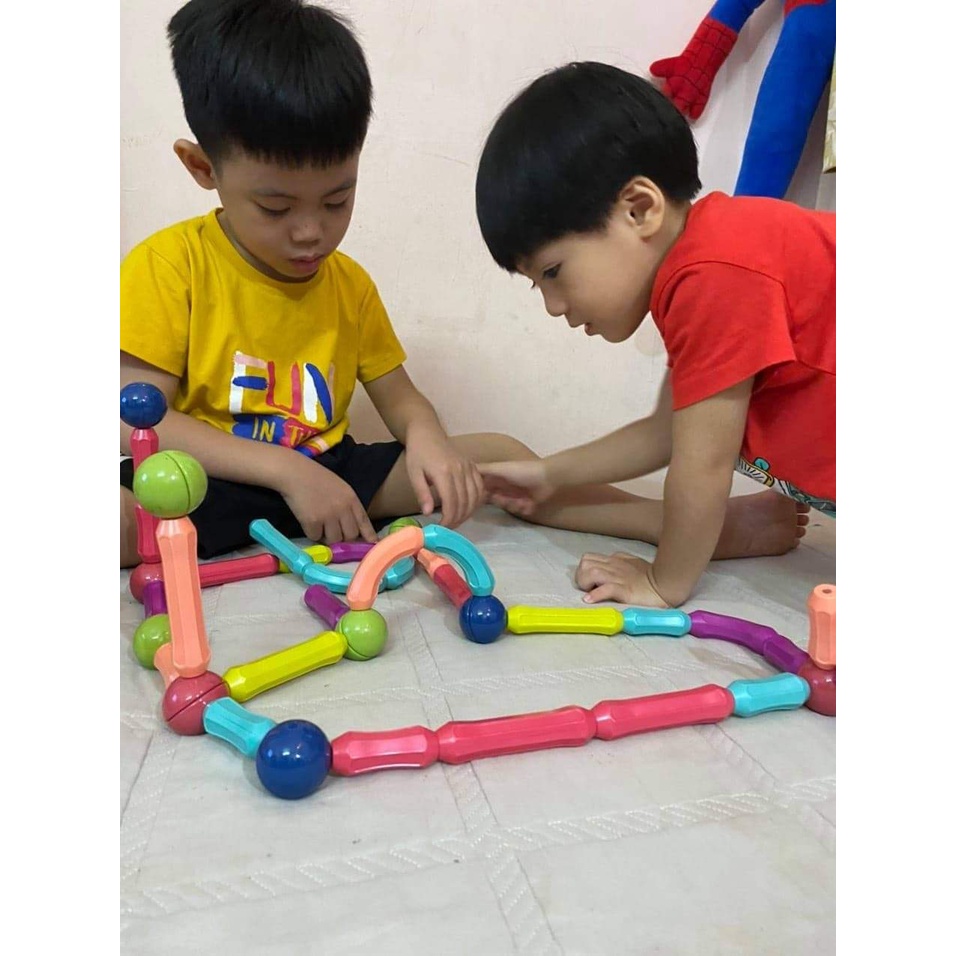 Bộ Đồ Chơi Xếp Hình Nam Châm, Xếp Hình Lego Thông Minh Cho Bé, Đồ Chơi Trẻ Em Phát Triển Trí Tuệ (25/36/42/64 chi tiết)