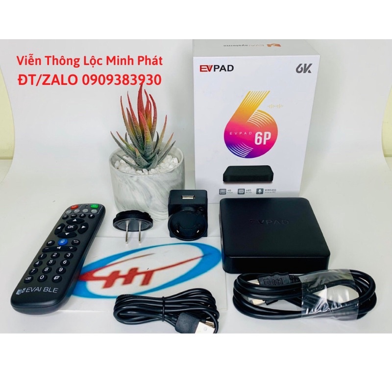 Tivi box EVPAD 6P Ram 4G + Rom 64G Android 10.0 Xem Truyền Hình Quốc Tế Miễn Phí Có Remote Hỗ Trợ Voice