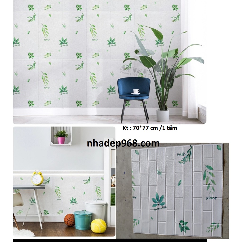 Xốp dán tường 3d sẵn keo, kt 70*77 cm in hình Cây thông đẹp cho phòng bé trai | BigBuy360 - bigbuy360.vn