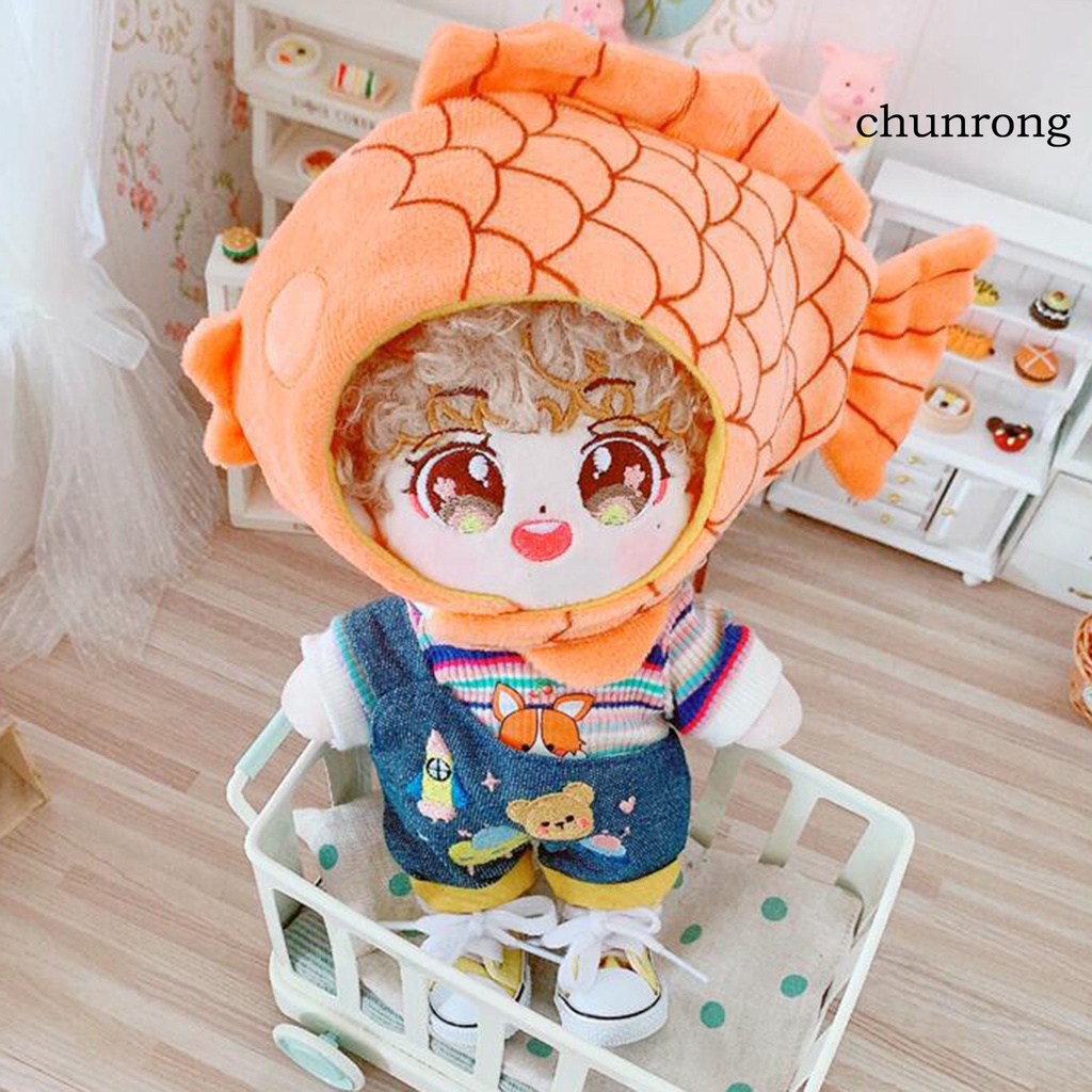 Áo/Quần yếm/Mũ/Đôi giày vải cho búp bê Taiyaki