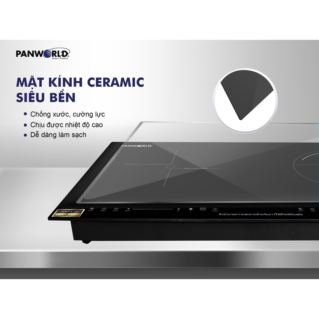 Bếp điện kết hợp 1 từ 1 hồng ngoại Panworld PW-1913 - Thái Lan