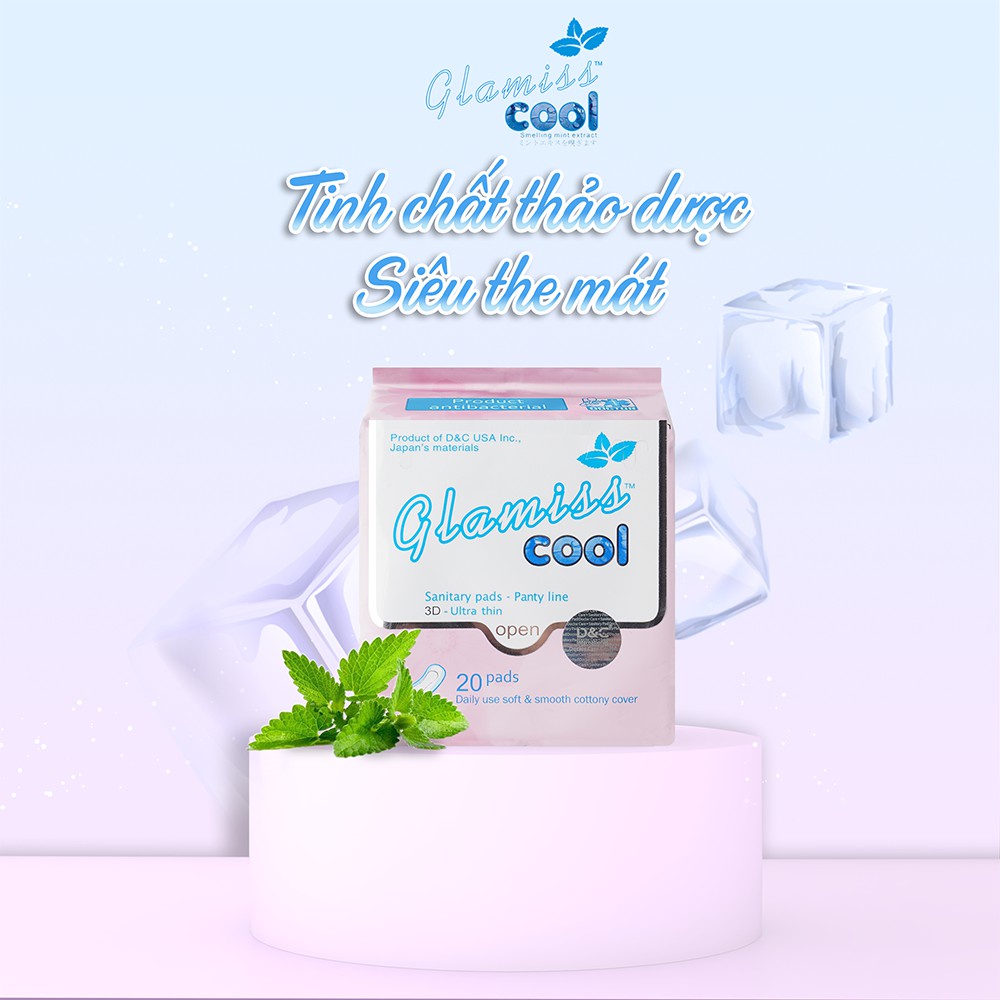 Băng vệ sinh hàng ngày Glamiss Cool Doctor Care ,BVS thảo dược 16cm siêu mát siêu khô thoáng