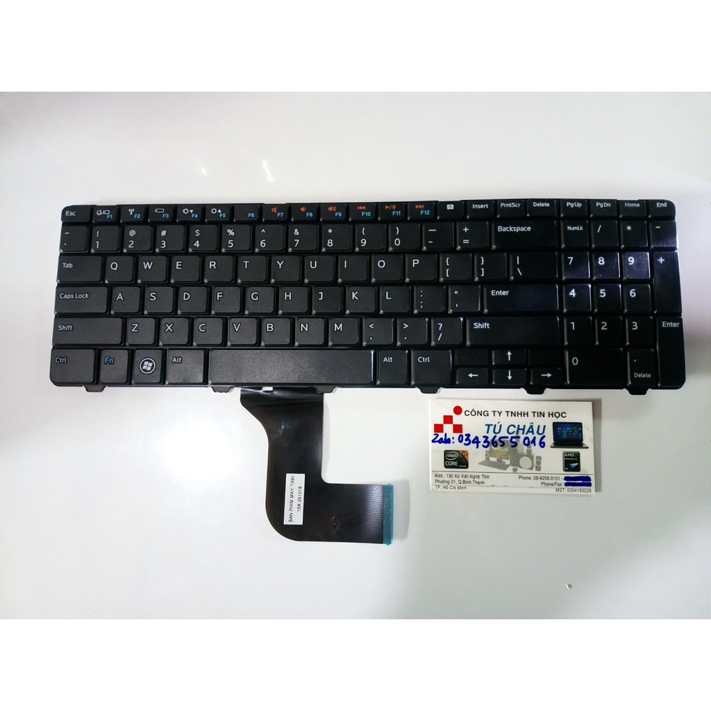 Bàn phím Laptop Keyboard Dell Inspiron 15R / M5010, N5010 - Phím số rời, cáp ngắn vuông