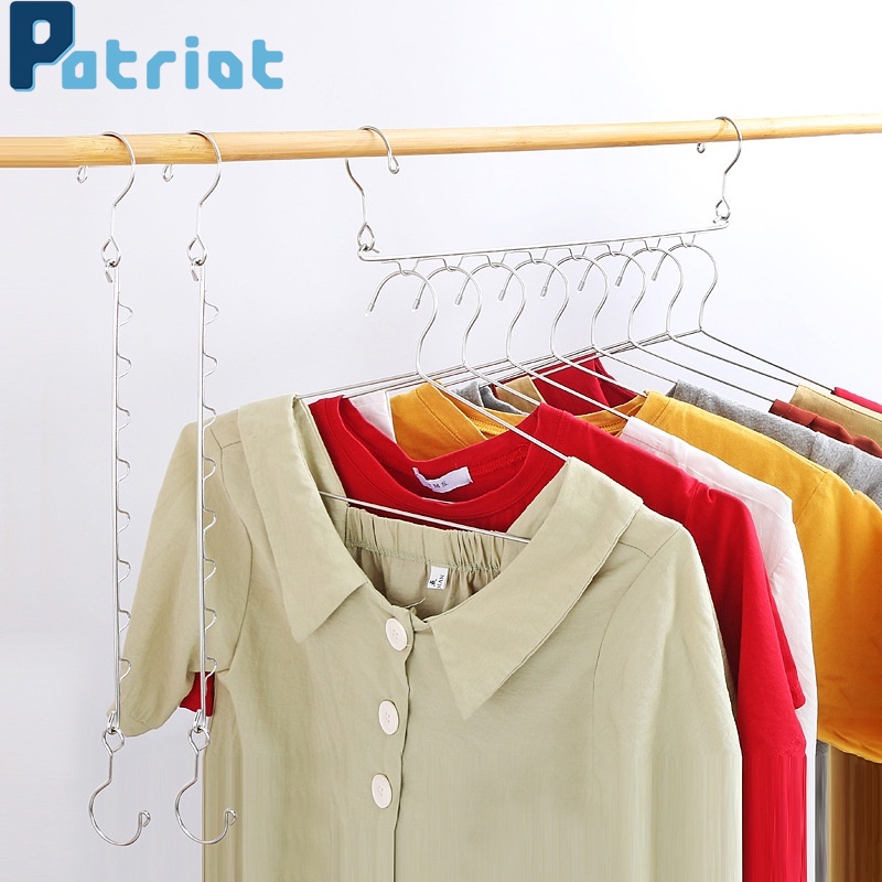 Móc Treo Quần Áo 8 Lỗ Bằng Thép Không Gỉ